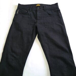 Brave Star Made in USA Slim Straight Onyx Black Japan Selvage Denim Size 32